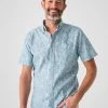 Faherty Short-Sleeve Breeze Shirt 2 Faherty Short-Sleeve Breeze Shirt -Western Fashion SP23 faherty mens MWS2332 TWH SS BREEZE SHIRT TEAL WATERS HILO crop 1 2000x 9e607476 a678 4e69 8cd0 a9dec712bb1d
