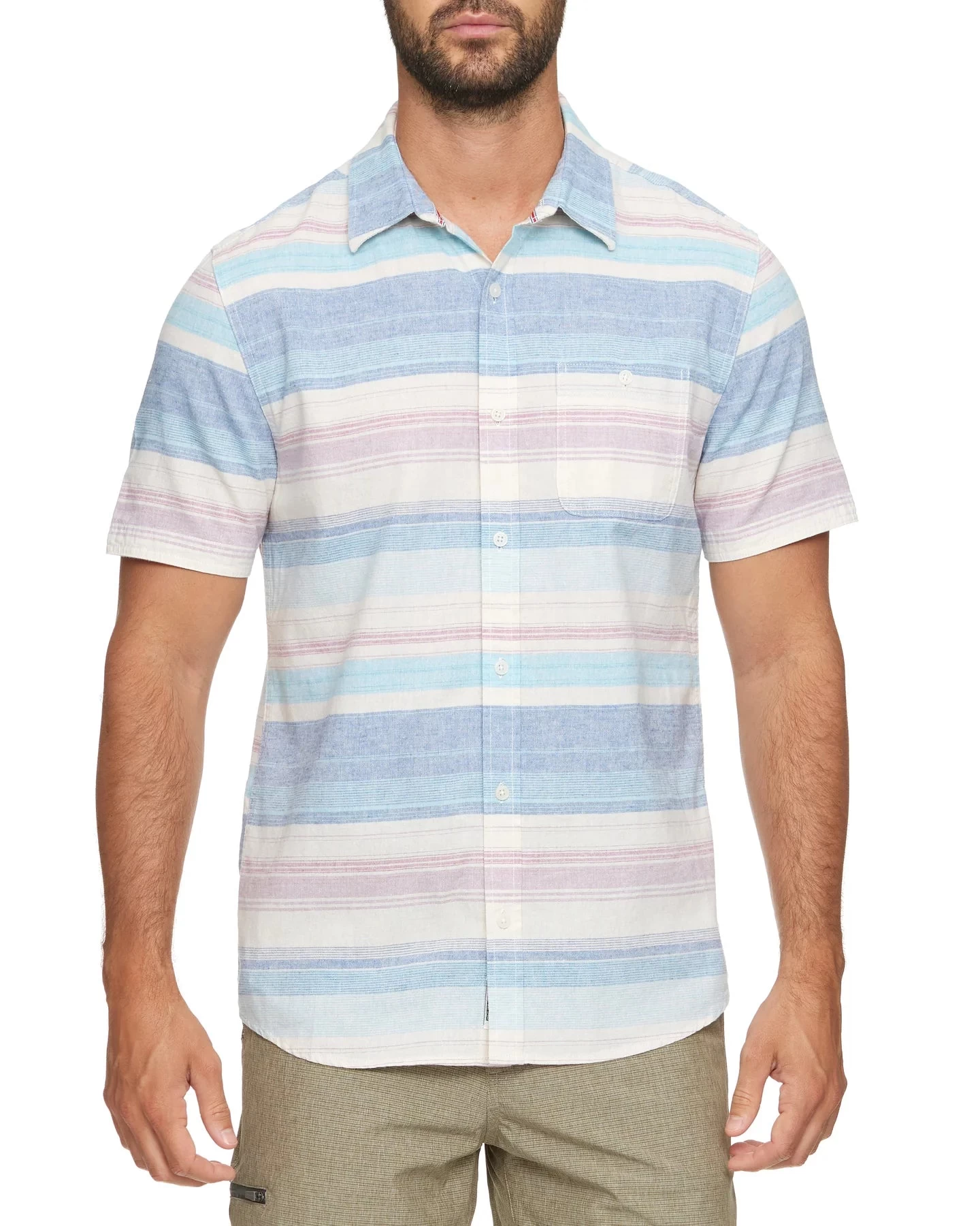 FLAG AND ANTHEM MASON STRIPED LINEN-BLEND SHIRT 3 FLAG AND ANTHEM MASON STRIPED LINEN-BLEND SHIRT