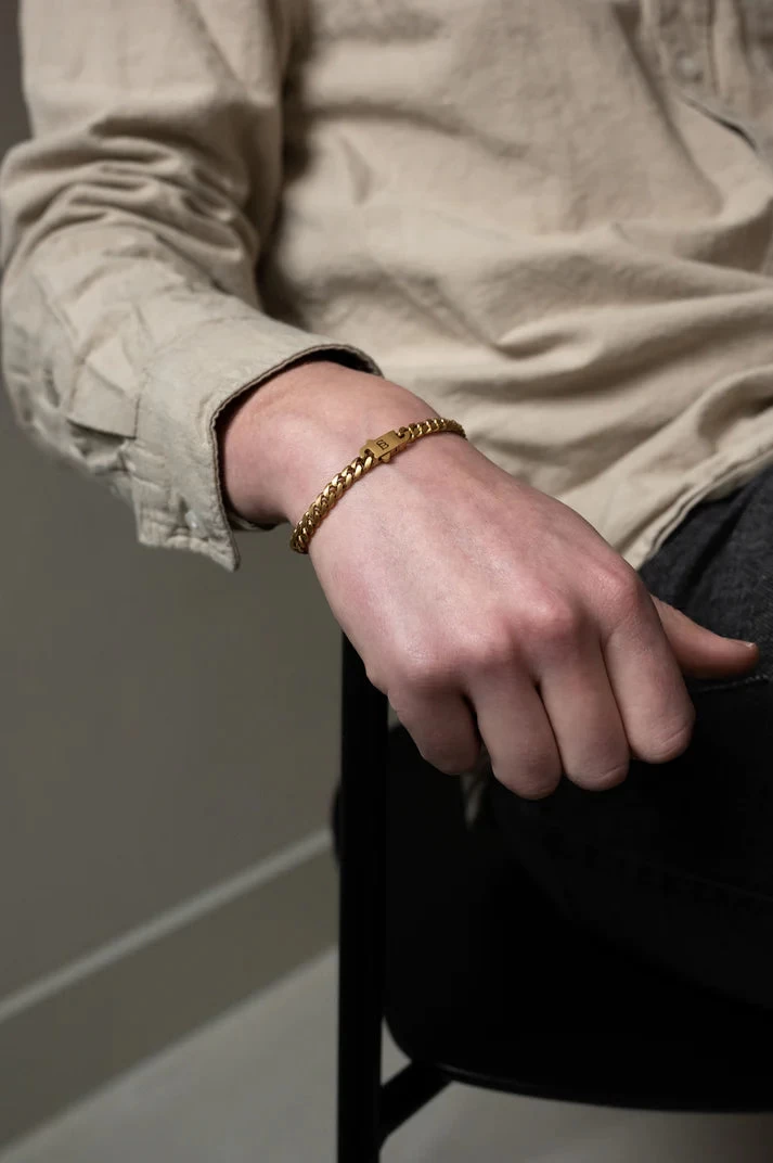 Svelte Stephen Bracelet - Matt Gold 5 Svelte Stephen Bracelet - Matt Gold - Image 3