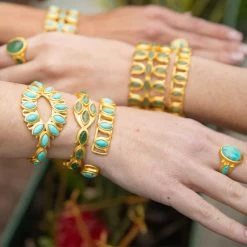 CHRISTINA GREENE WATER LILY CUFF - TURQUOISE -Western Fashion WATERLILYCUFF TURQUOISE 2 600x d325edd7 9c0c 415c a485 86bbf94213eb