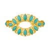 CHRISTINA GREENE WATER LILY CUFF - TURQUOISE