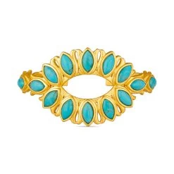 CHRISTINA GREENE WATER LILY CUFF - TURQUOISE