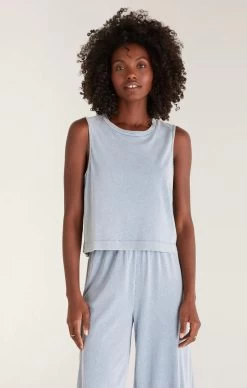 ZSUPPLY SLOANE JERSEY DENIM MUSCLE TANK