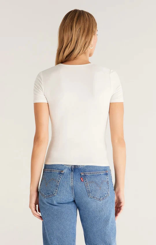 Z SUPPLY TABBY TWIST TOP- SANDSTONE 7 Z SUPPLY TABBY TWIST TOP- SANDSTONE - Image 5