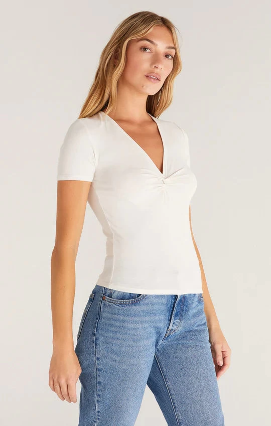 Z SUPPLY TABBY TWIST TOP- SANDSTONE 6 Z SUPPLY TABBY TWIST TOP- SANDSTONE - Image 4