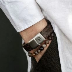 Preston Bracelet- Vintage Brown -Western Fashion ZoMooixSteel Barnett16