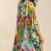 UMGEE LONG WITH SIDE SLITS KIMONO -Western Fashion a0269 emerald mix 4