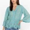 JOHNNY WAS INGRID REVEKA BLOUSE -Western Fashion c10423 2 marine blue 1