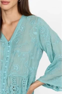 JOHNNY WAS INGRID REVEKA BLOUSE -Western Fashion c10423 2 marine blue 5