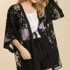 UMGEE LACE KIMONO -Western Fashion c1136 black 1 1 2