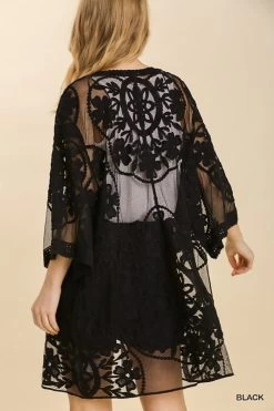 UMGEE LACE KIMONO -Western Fashion c1136 black 7