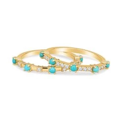ALYSSA 14K TURQUOISE DAINTY RING WITH WHITE DIAMONDS -Western Fashion christina greene alyssa 14K gold turquoise and diamond dainty ring 4 600x fe1faed9 2dcb 4d5c 9600 ab9b19ab179b