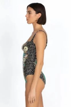 JOHNNY WAS MILA RUCHED ONE PIECE SWIMSUIT -Western Fashion csw8623j mti 3