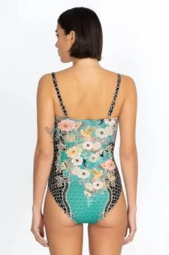 JOHNNY WAS MILA RUCHED ONE PIECE SWIMSUIT -Western Fashion csw8623j mti 4