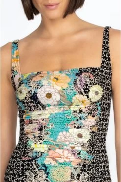 JOHNNY WAS MILA RUCHED ONE PIECE SWIMSUIT -Western Fashion csw8623j mti 5