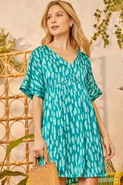 GRASS IS GREENER MINI DRESS -Western Fashion d10257 11 emerald 27