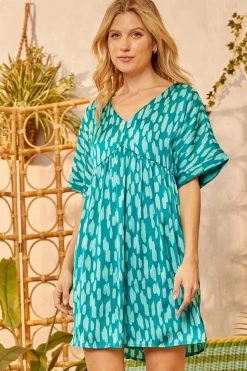 GRASS IS GREENER MINI DRESS -Western Fashion d10257 11 emerald 5
