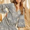 PICKING PETALS DRESS -Western Fashion d10722 charcoal 60
