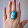 TURQUOISE OVAL TEXTURED BAND RING- SIZE 10 -Western Fashion image 08b1b1a4 efb1 4c79 a9b8 bf34830e5767