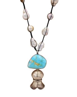 Love Tokens Large Blossom Turquoise Baroque Pearl Necklace -Western Fashion image 0dccfb22 d540 42e6 af7c 14ff7a377b4a