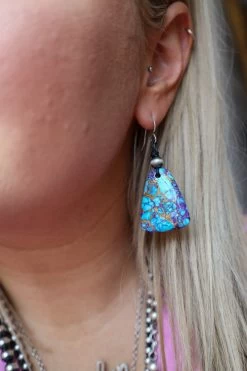 PEYOTE BIRD PURPLE MOJAVE EARRING -Western Fashion image 2c8292c2 dfb7 42ec 8248 d6c54116b25c