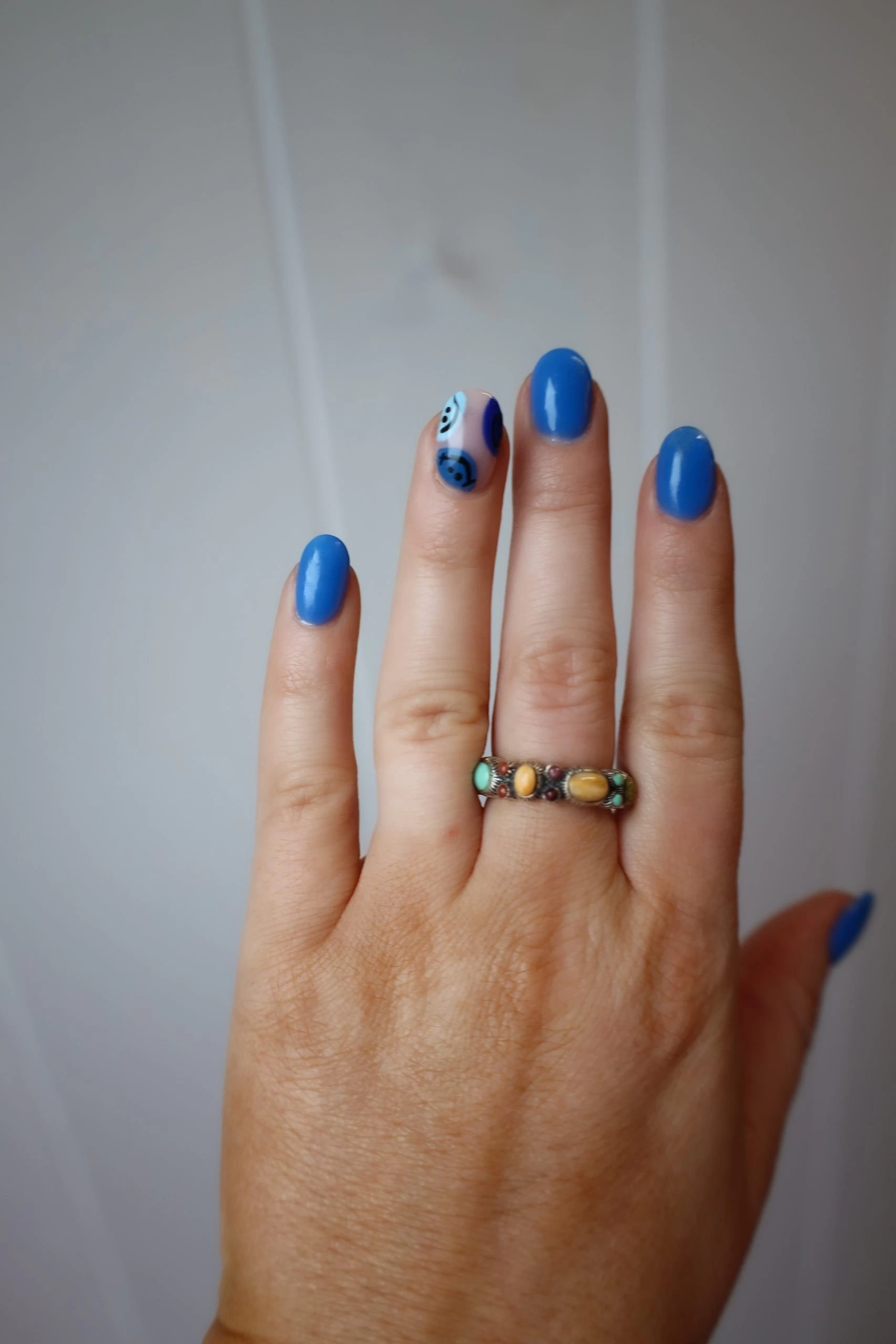 Peyote Bird Multi Stones All Around Ring- Size 6.5 7 Peyote Bird Multi Stones All Around Ring- Size 6.5 - Image 5