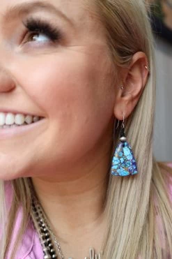 PEYOTE BIRD PURPLE MOJAVE EARRING -Western Fashion image 4329667b a80c 4888 a7e6 6874d5060daf