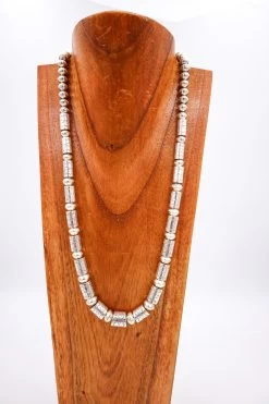 Peyote Bird Sterling Silver Stamped Tubes Saucers Necklace -Western Fashion image 4eaec7ba e9da 4981 a8d2 9fac540ae63e