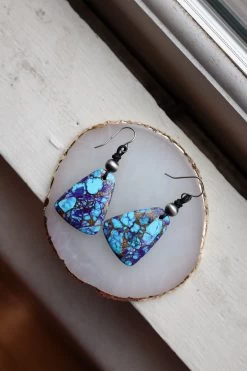 PEYOTE BIRD PURPLE MOJAVE EARRING