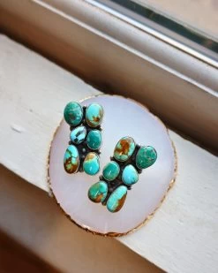 6 TURQUOISE CLUSTER POST EARRING -Western Fashion image 7a3ac513 180f 4629 bedf f2b0d8131af5