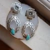 OPEN CONCHO OVOID TURQUOISE STONE EARRING -Western Fashion image 9182a7ff 0980 4582 9bc2 e7472def871e