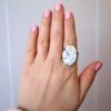 WHITE BUFFALO OVAL RING- SIZE 8.5 -Western Fashion image 9e97ff53 a098 44e6 9049 2eb4bcb627e3