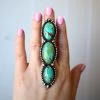 ADJUSTABLE 3 OVAL TURQUOISE LONG SET RING- ADJUSTABLE -Western Fashion image 9ee97c79 5627 4b49 8e96 a43570071a97