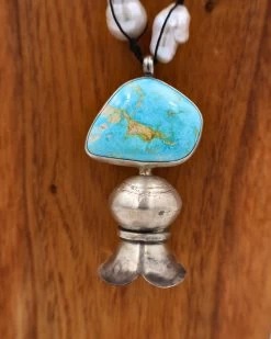 Love Tokens Large Blossom Turquoise Baroque Pearl Necklace -Western Fashion image a36e9213 a066 4820 a9a9 a6add155090d