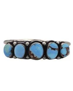 5 Blue And Brown Ovals Cuff
