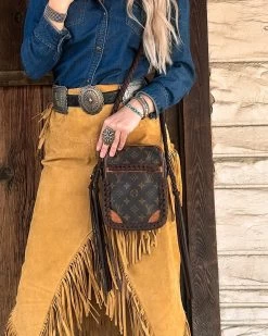 LEATHER AND VODKA DANUBE CHOCOLATE BRAIDED BAG