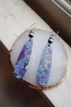 Peyote Bird Long Purple, Turquoise And Gold Slab Navajo Pearl Earring 12 Peyote Bird Long Purple, Turquoise And Gold Slab Navajo Pearl Earring -Western Fashion image f6339fd2 7fd3 4f5b b8ff 071dff8ba4bb