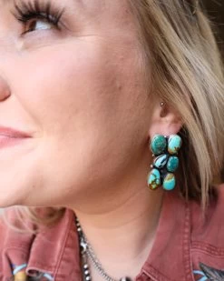 6 TURQUOISE CLUSTER POST EARRING -Western Fashion image f911258c a35f 454c 858c aa074836ccf8