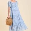 UMGEE MAXI PRINT DRESS 2 UMGEE MAXI PRINT DRESS -Western Fashion k6412 ltblue 2