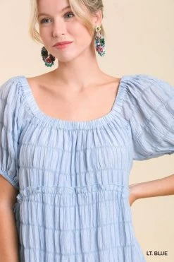 UMGEE MAXI PRINT DRESS -Western Fashion k6412 ltblue 4