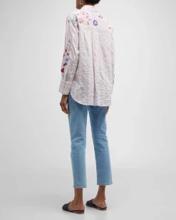 JOHNNY WAS PIPER RELAXED OVERSIZED BLOUSE 10 JOHNNY WAS PIPER RELAXED OVERSIZED BLOUSE -Western Fashion nm 4532483 100714 c