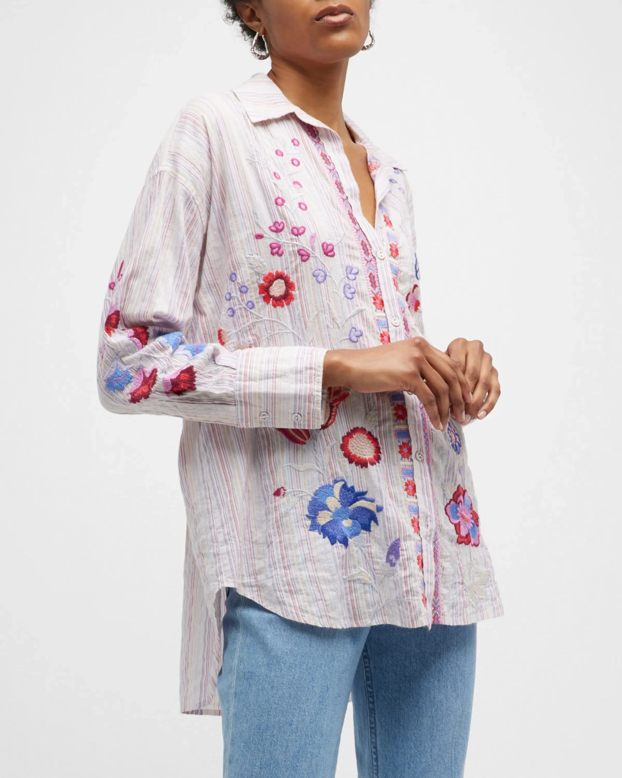 JOHNNY WAS PIPER RELAXED OVERSIZED BLOUSE 3 JOHNNY WAS PIPER RELAXED OVERSIZED BLOUSE