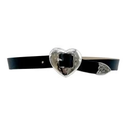 Silver Hammered Heart Belt