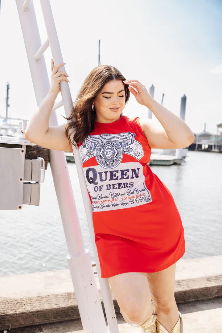 QUEEN OF SPARKLES QUEEN OF BEERS TANK TEE DRESS 5 QUEEN OF SPARKLES QUEEN OF BEERS TANK TEE DRESS - Image 3