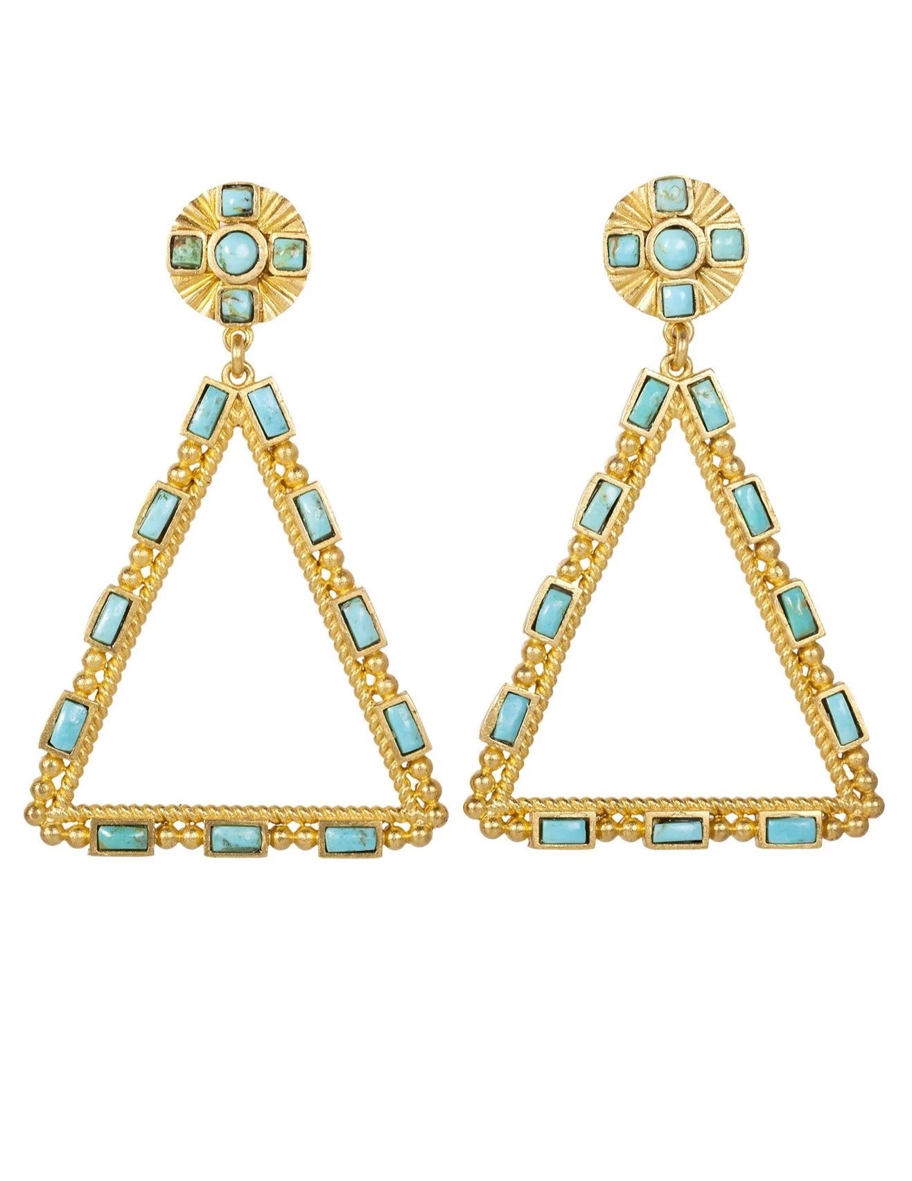 CHRISTINA GREENE LARGE SOUTHWESTERN CHANDELIER EARRINGS