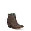 Corral Boots CORRAL WOMEN'S DISTRESSED CHOCOLATE FULL PYTHON BOOTIE SIDE ZIP J TOE -Western Fashion unnamed 44 900x bab59ba7 1207 4c20 9c50 bb7b9afd564b