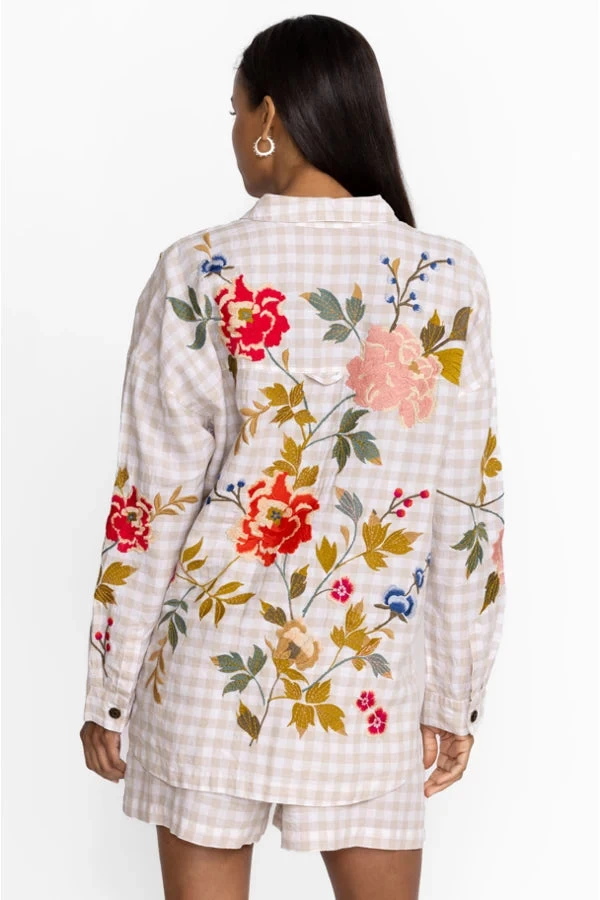 JOHNNY WAS ADELE GINGHAM POCKET BLOUSE 7 JOHNNY WAS ADELE GINGHAM POCKET BLOUSE - Image 5