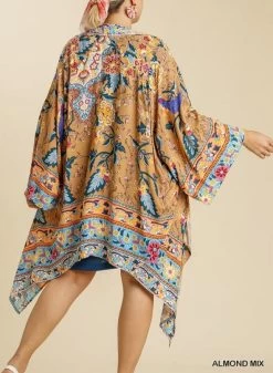 UMGEE PRINTED KIMONO -Western Fashion wb7019 almond mix 5