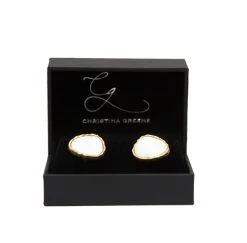 CHRISTINA GREENE MOTHER OF PEARL CUFFLINKS